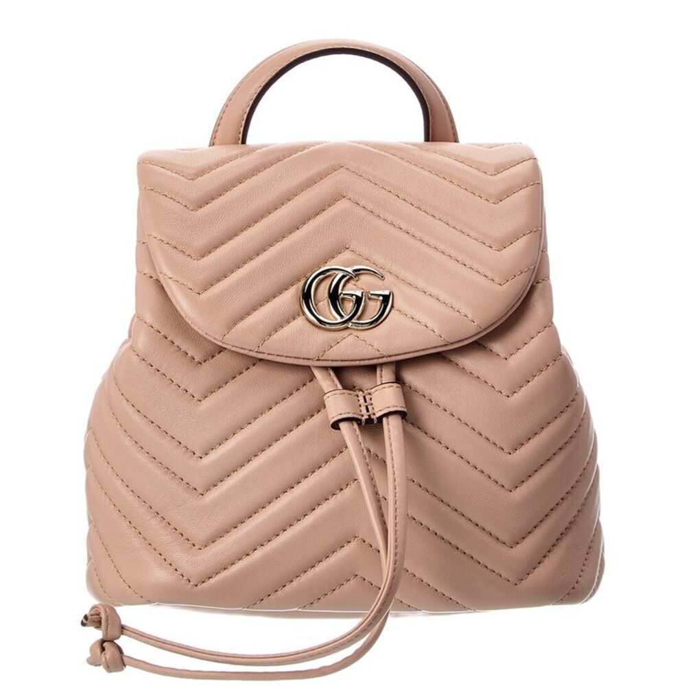 Gucci Gg Marmont Mini Leather Backpack, Black